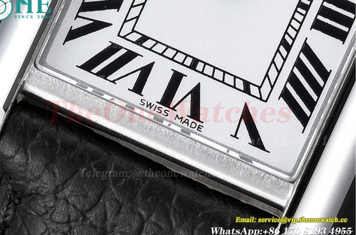 On dial Tank Quartz K11F White Must Strap Black Small 0430